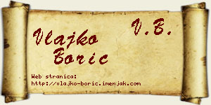 Vlajko Borić vizit kartica